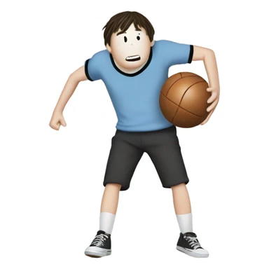 Diary of a wimpy kid playing dodgebal sticker