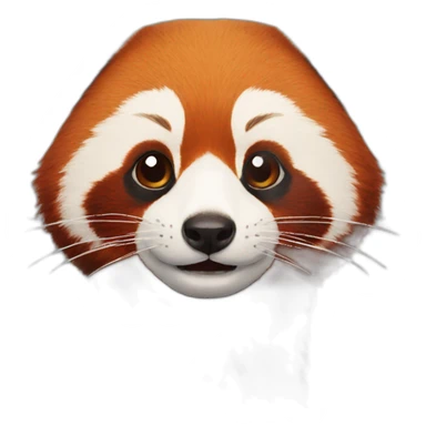 Red panda face sticker