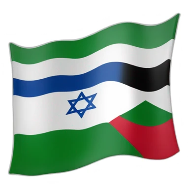 palestine combined to israel flag sticker