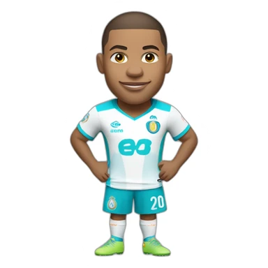 Mbappe avec le maillot de l’OM sticker