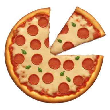  🤔 emoji but it's made of pizza  sticker