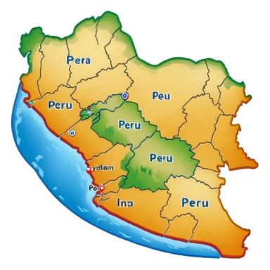 Peru map sticker