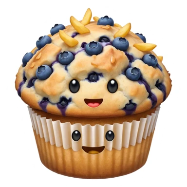 A McDonald's blueberry muffin with a side of French fries sticker