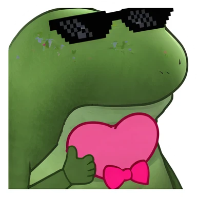 pink loveheart sticker