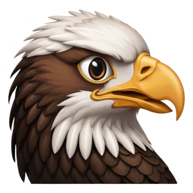 Eagle head emoji,use black theme sticker