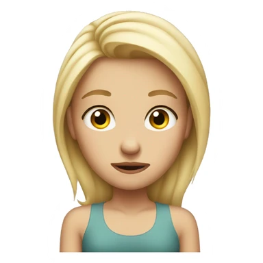 Blonde girl rolling her eyes sticker