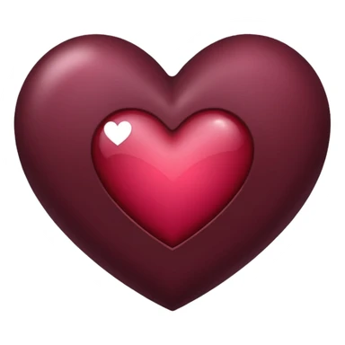 Corazón de color vinotinto oscuro sticker