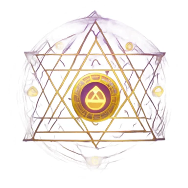 Mystical glowing numbers floating in space with sacred geometry patterns, magical, spiritual, purple and gold colors sticker