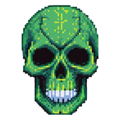 Punisher skull logo, intimidating skull symbol sticker