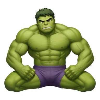 Incredible hulk taking a nap sticker