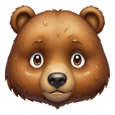 watercolor Sad Bear sticker