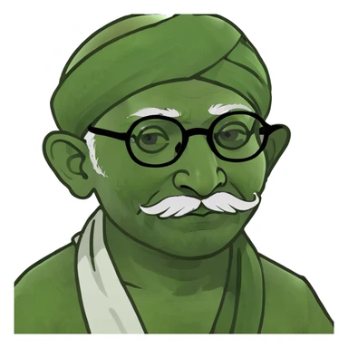 Gandhi wears turban sticker