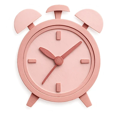aesthetic pink clock with layered paper look and soft pinks in paper craft style sticker