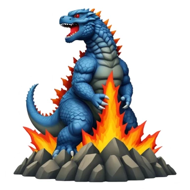 Godzilla destroys earth sticker