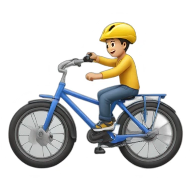 Petit garçon qui fais du vélo sticker