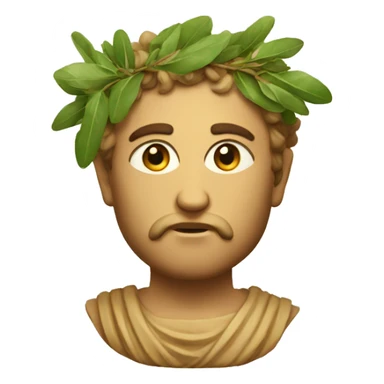  ancient greek with laurel in his head sticker