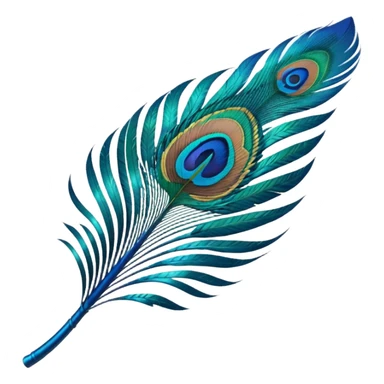 Peacock feather 3d sticker