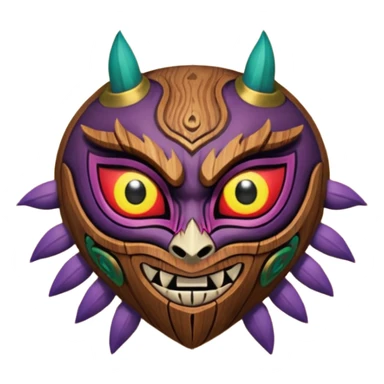 majoras mask mixed with the questioning face sticker