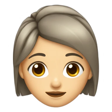 mujer de pelo morocho con anteojos y flequillo sticker