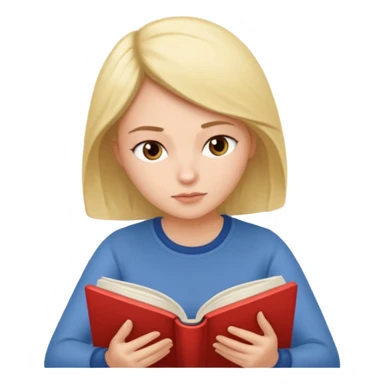 woman reading book sticker