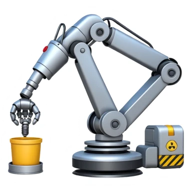 emoji about smartfactory with robot arm and AGV sticker
