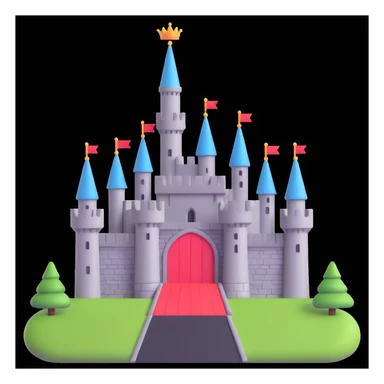 king and queen, castle background sticker