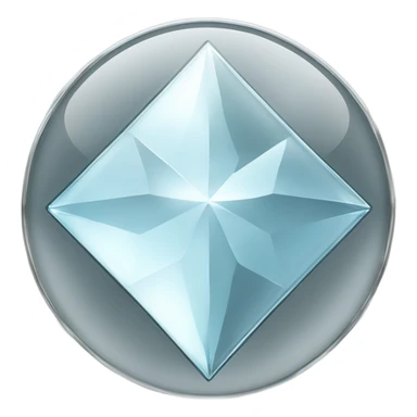 glass chrome four-point star diamond texture round sticker