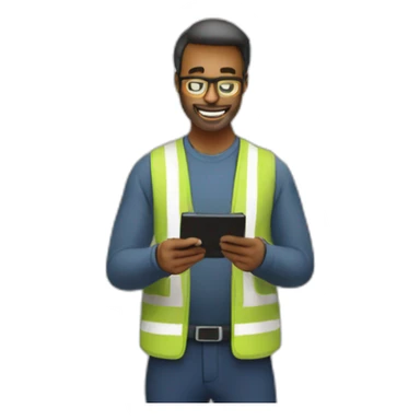 a man doing stock audit in a warehouse using barcode scanner sticker