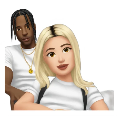 travis scott with kylie jenner and stormi sticker