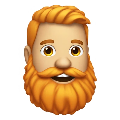 Orange beard but fat and streamer/gamer  sticker