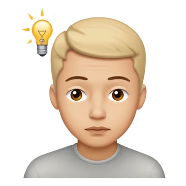 man in thinking pose looking top right up sticker