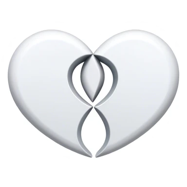 two revolving white hearts sticker