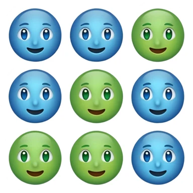 Make a big emoji with six and seven sticker