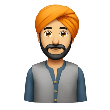 Sardar guy standing and thinking sticker