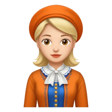 woman with dutch clothing sticker