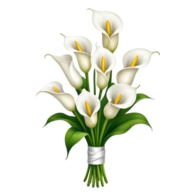 Cala lily flower bouquet sticker