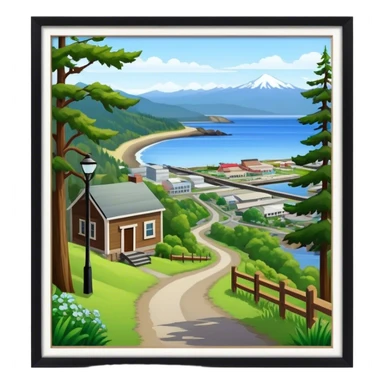 Port Angeles Washington town and walking trail sticker