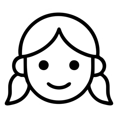 a girl's face, minimal line art, simple and elegant sticker