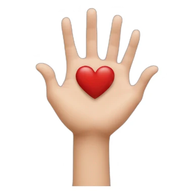 Heart made with hands sticker