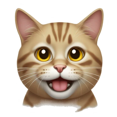 Zany Face cat sticker