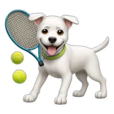 dog-playing-tennis sticker