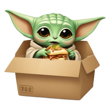 Baby yoda eating dönerbox sticker