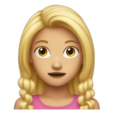 blonde girl afraid sticker