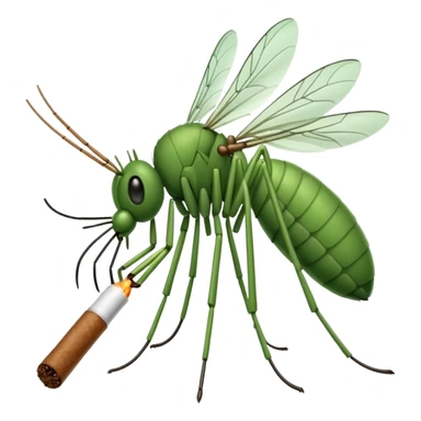 mosquito fumando un cigarro sticker
