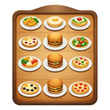 Menu food board sticker