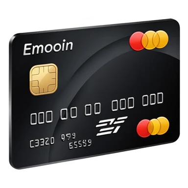 black credit card, no text, no numbers sticker