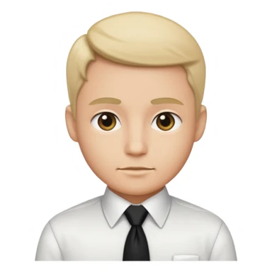 white shirt & black tie sticker