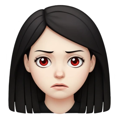 dark haired woman both sad and angry sticker