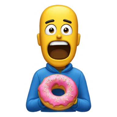 Marge qui mange un donut  sticker