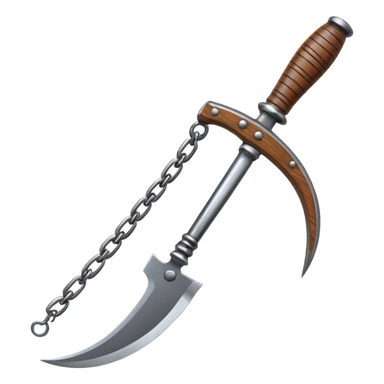 make japan weapon named "kusarigama" sticker